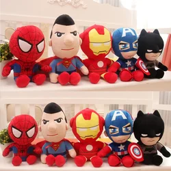 27-30cm Disney Marvel Spiderman peluche morbido farcito cartone animato bambola di pezza grande peluche ragazzo bambola di stoffa cuscino regalo di natale per bambini