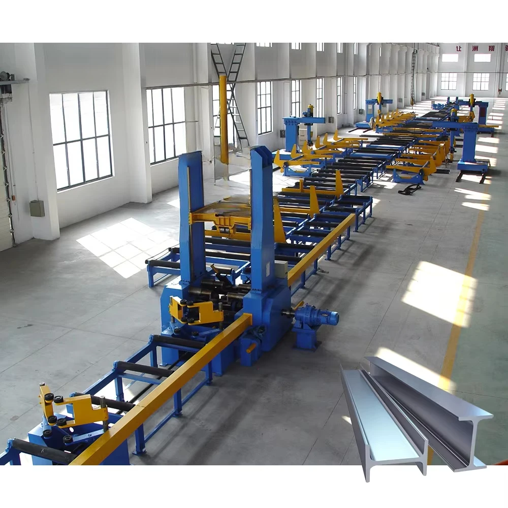 Steel Structure Cnc Plasma Cutting Welding H Beam Machine H Beam Welding Line
