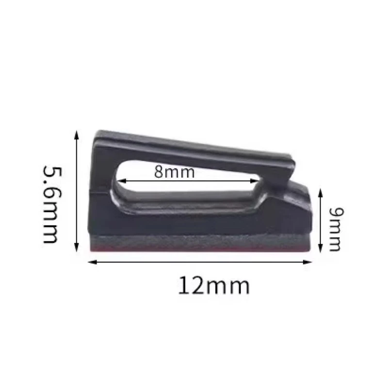 100 Stück Schwarze Kabelorganisator-Clips Kabelhalter für Schreibtisch Arbeitsplatz Drahtmanager Ladekabel-Datenkabel-Organizer Kabelmanagement