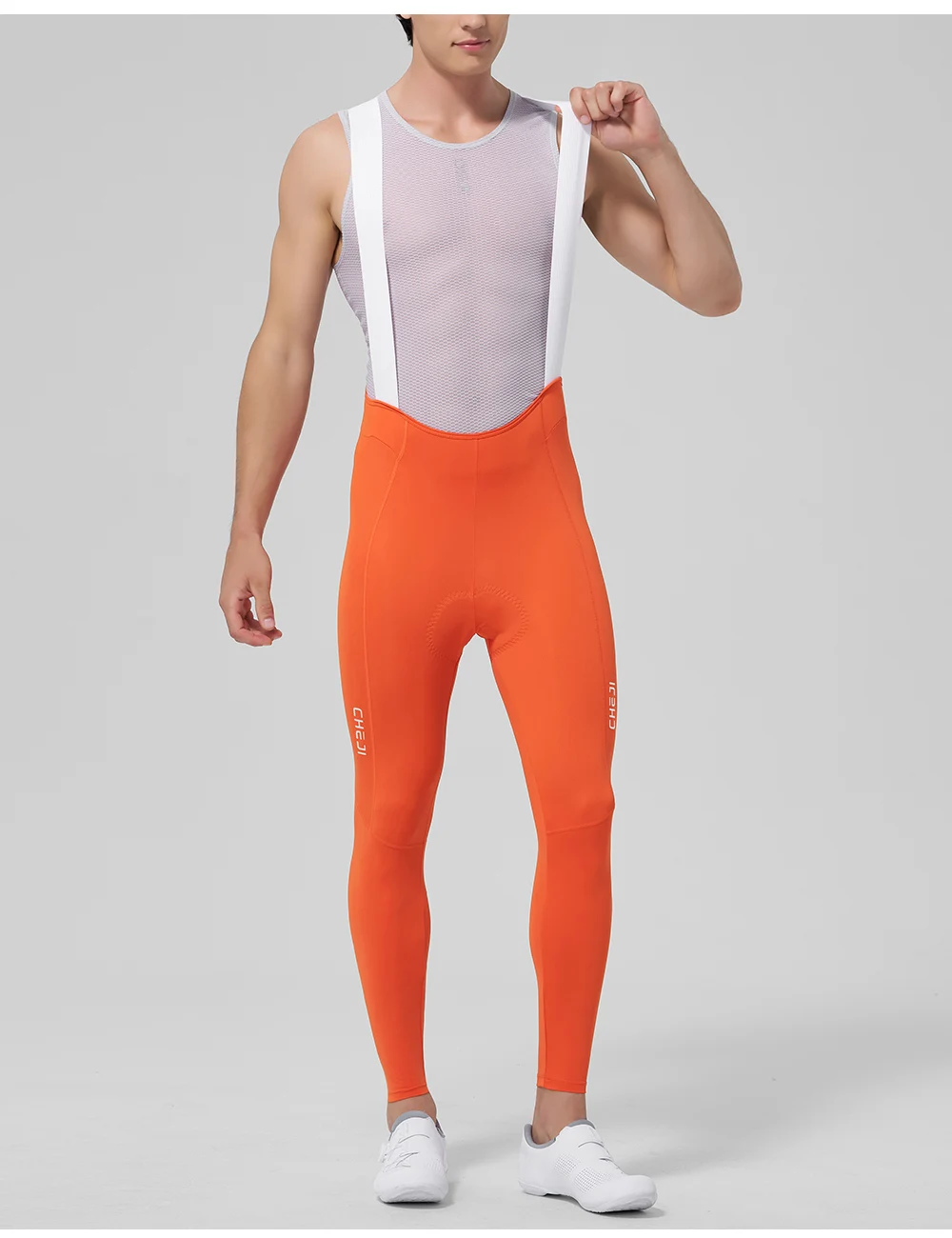 Cheji Cycling Lange Trägerhose, atmungsaktive Kompressions-Trägerhose für Herren – Detail 17