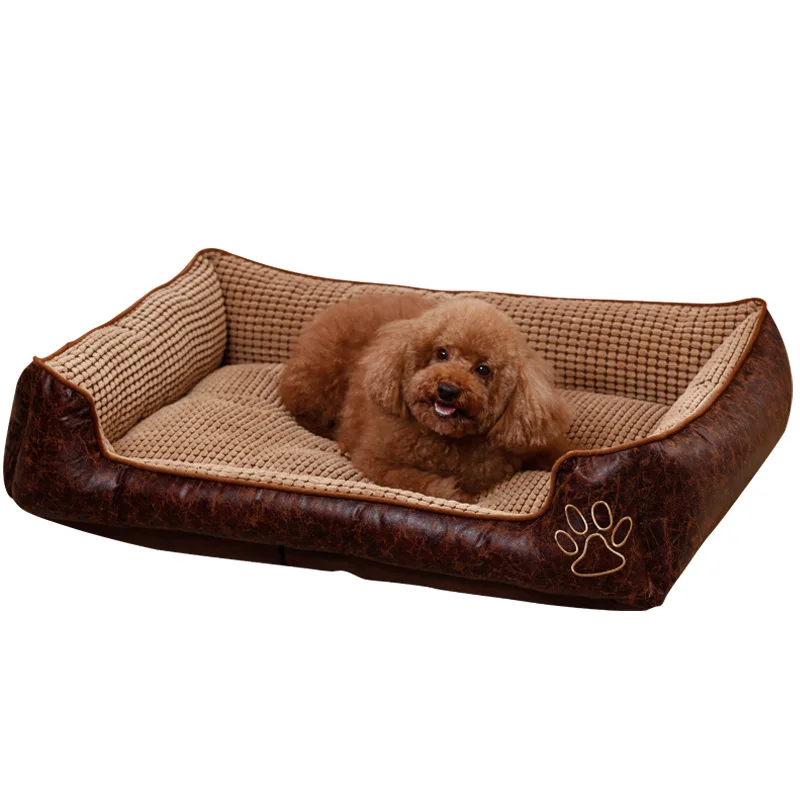 Dog Bed for Large Medium Dogs Rectangle Dog Cat Pet Sofa Bed House Cushion Resistant To Chewing Detachable Washable