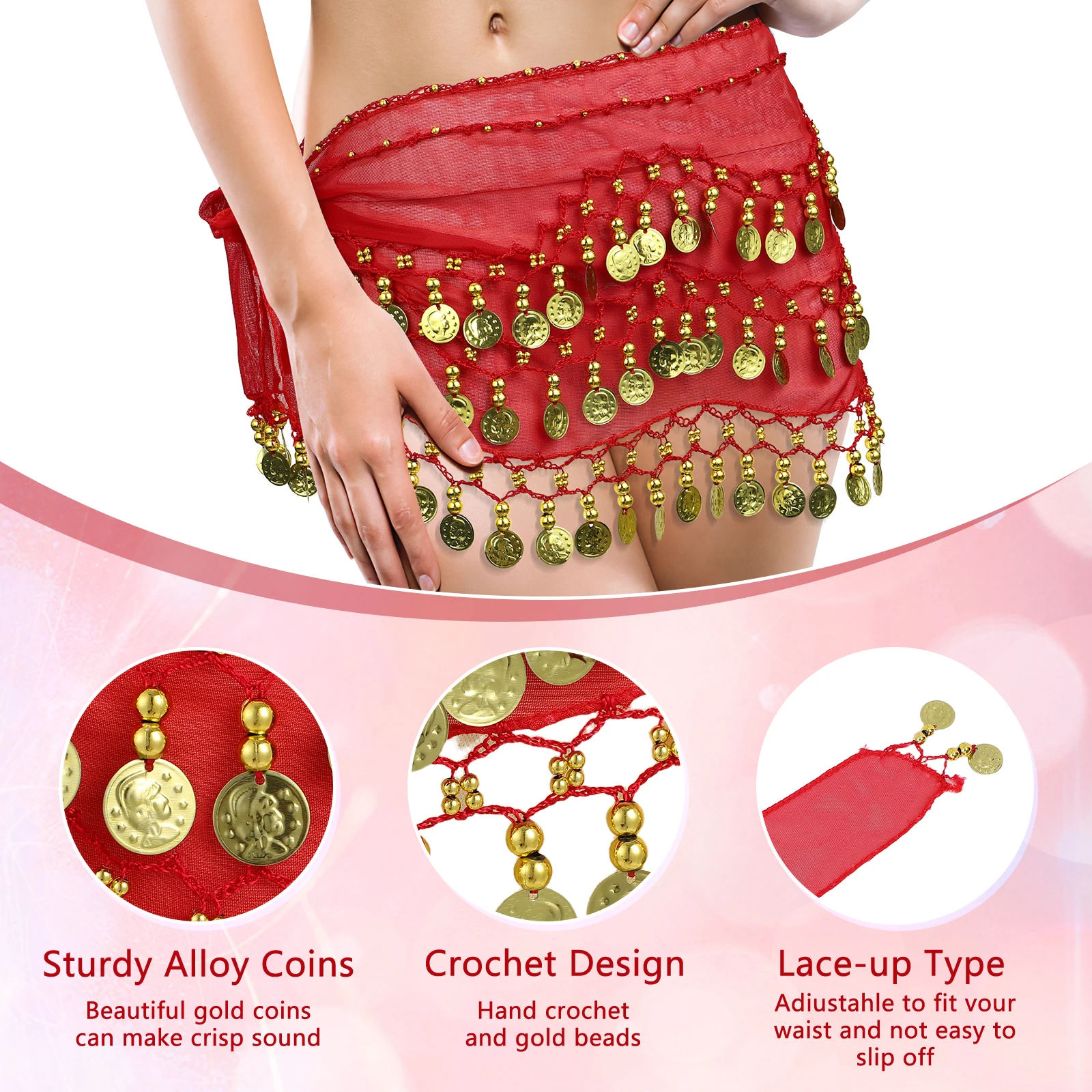 أزياء الرقص الشرقي حزام النساء الشيفون المتدلي الرقص الشرقي وشاح الورك الترتر شرابة حزام للف الوسط تايلاند الهند أحزمة الرقص العربي