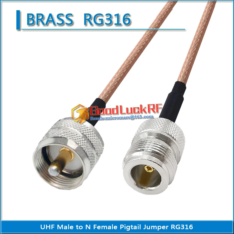 

High-quality PL259 SO239 PL-259 SO-239 UHF Male to L16 N Female Pigtail Jumper RG316 extend Cable 50 ohm low loss UHF - N