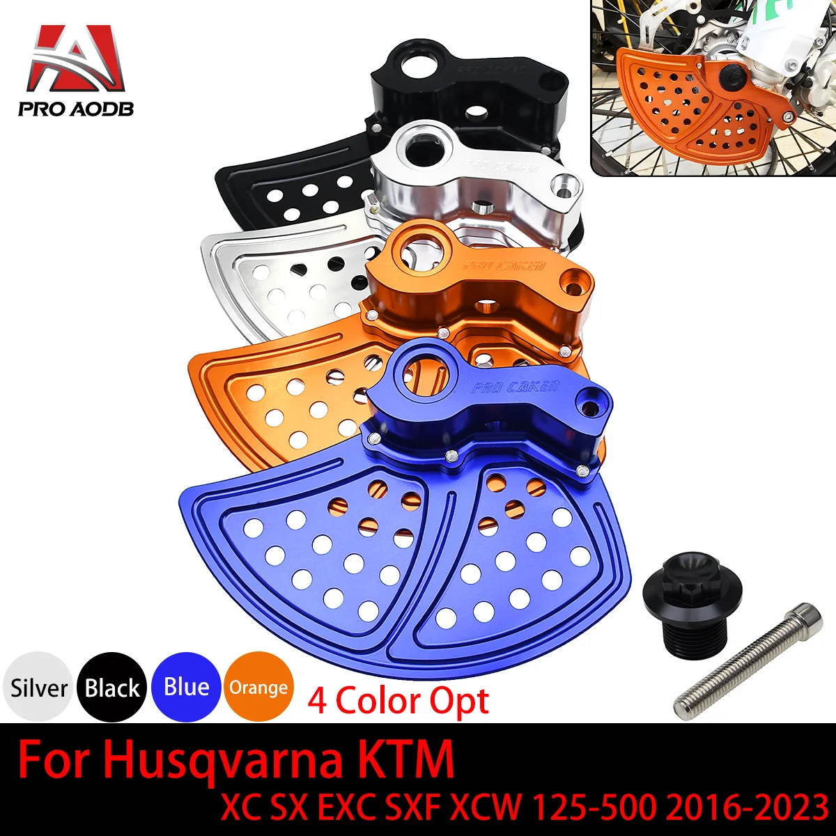 Superior Brake Disc Shield Set Fine Front and Rear Protectors For KTM Husqvarna Gas Gas EX EC MC 125-300 2021-2023 Diverse Moto