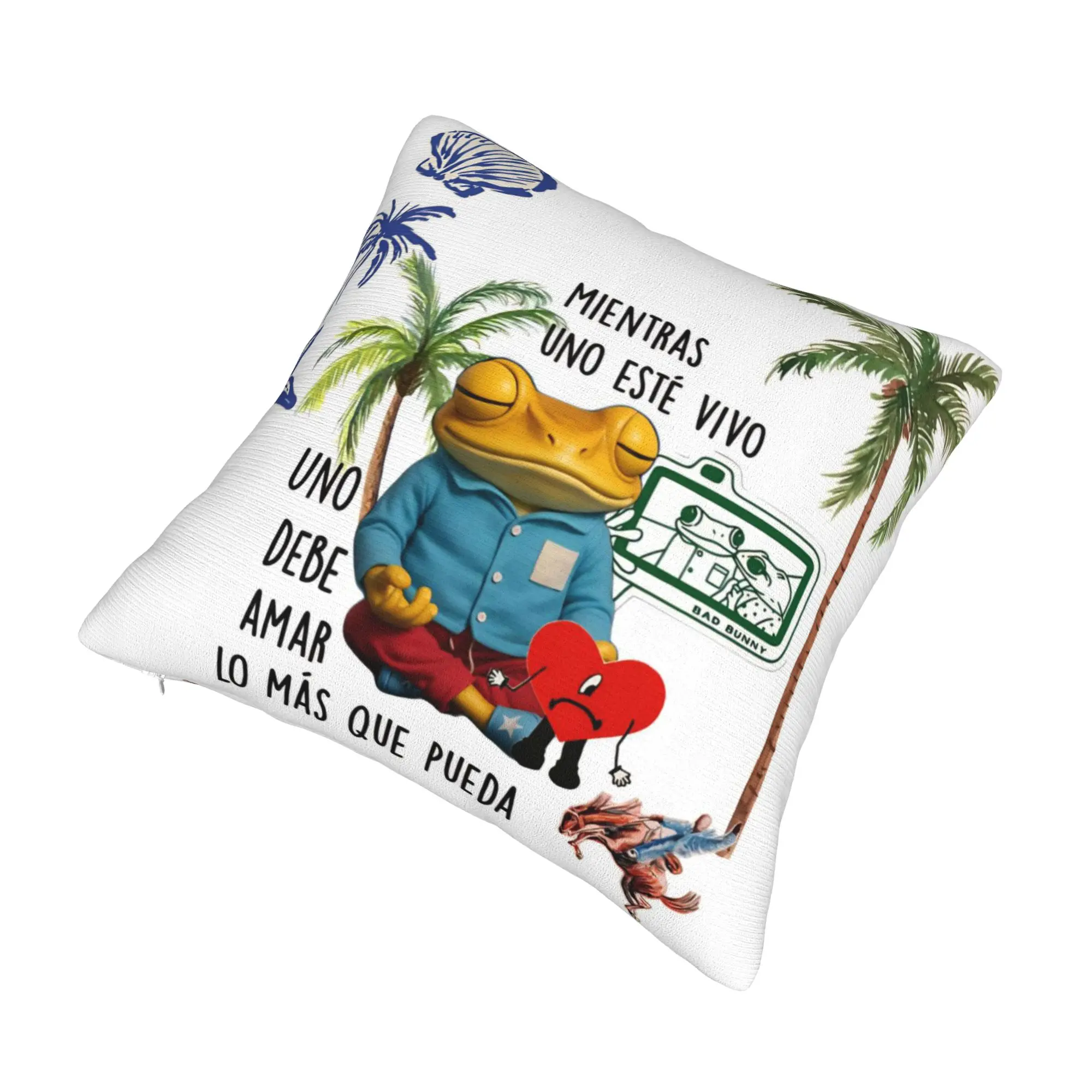 Bad Bunny DTMF Tour 2026 Pillow Covers Merchandise Printing Cushion Cover Gift  Pillow Case Cover Home Multi-Size