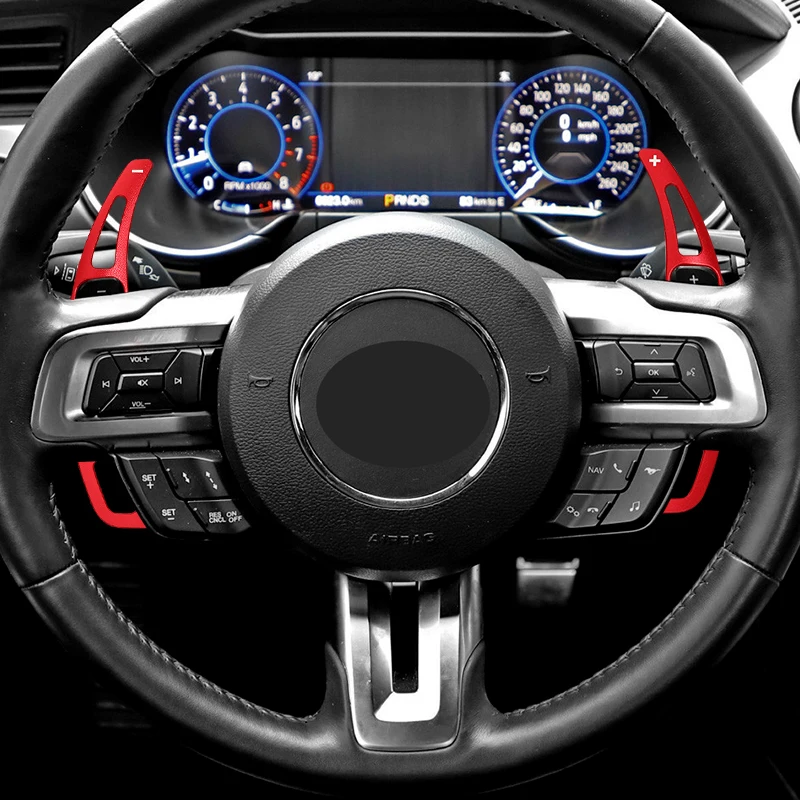 

Накладки на подрулевые лепестки переключения передач из алюминиевого сплава для Ford Mustang 2015-2023, удлинители DSG, наклейки, элементы отделки салона