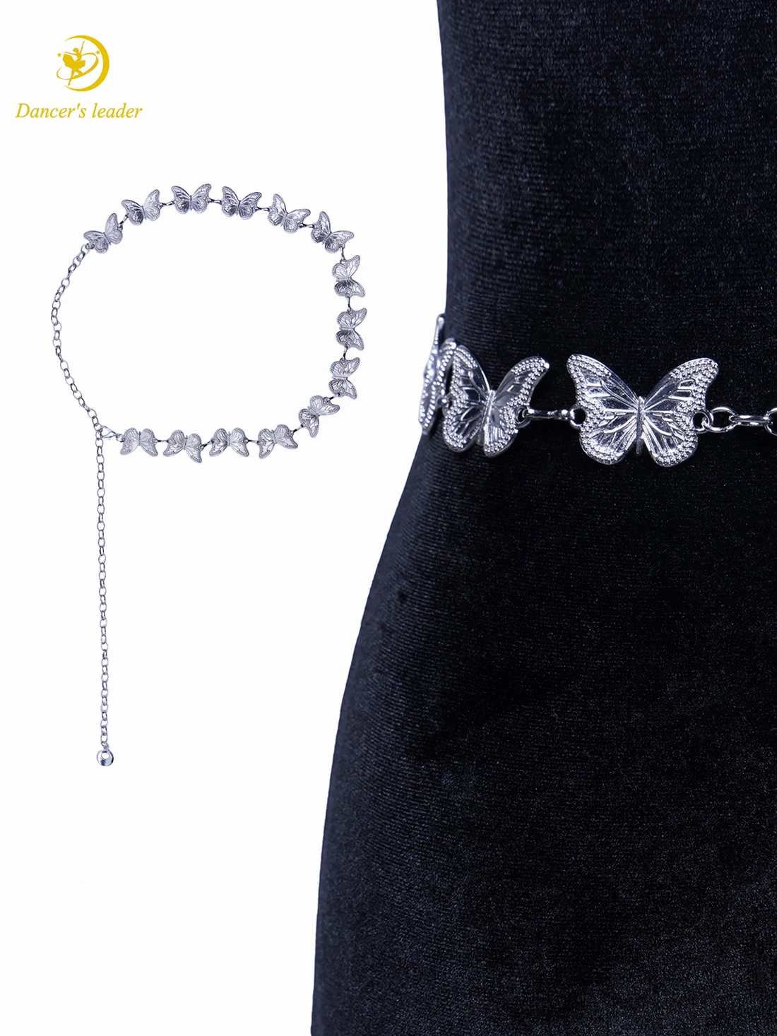 Danza latina Danza del ventre Accessori dimagranti Danza con catena in vita Catena in vita con farfalla ciliegia