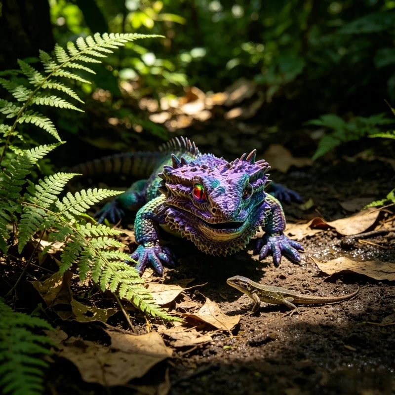 3DPrinted Large Size Mane Lizard Model Movable Joint Reptile Creative Home Art Stylish Car Decoration Party Favors Birthday Gift