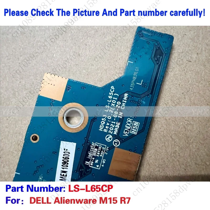 GYX New For DELL Alienware M15 R7 Keyboard Controller Board LS-L65CP Fast delivery