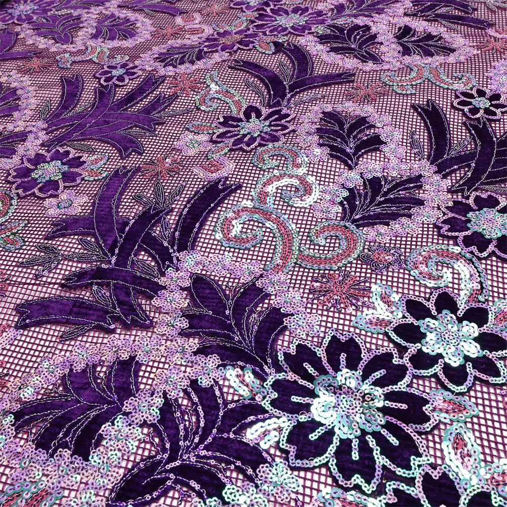 Nigerian Velvet Lace Fabrics African Lace Fabric 2024 High Quality Lace Material With Stones French Lace Fabric Sewing