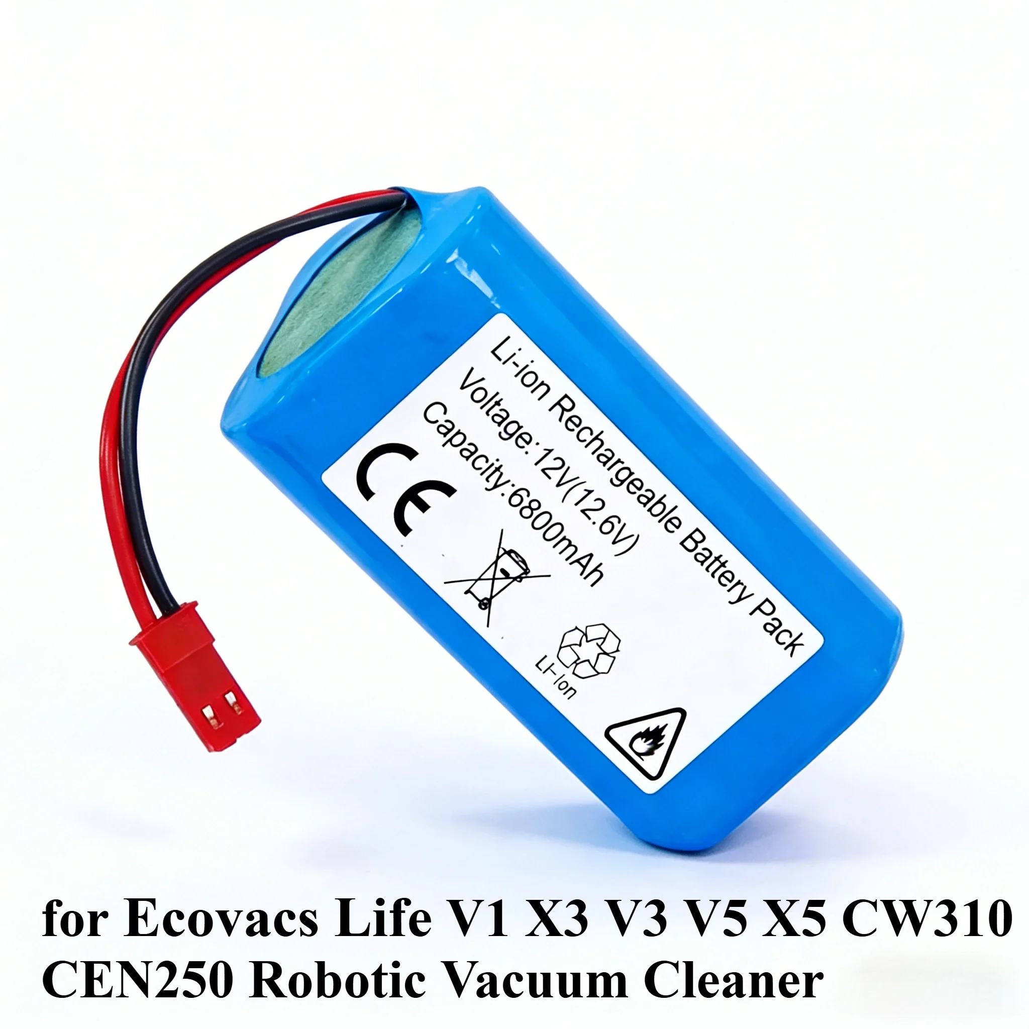 

1-3PCS 11.1V High Capacity Battery – 3200-12800mAh for Ecovacs Life V1 X3 V3 V5 X5 CW310 CEN250 Robotic Vacuum Cleaner Reliable