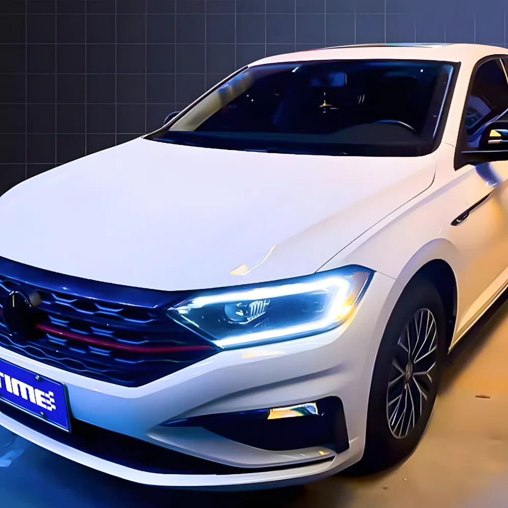 

Автомобильный передний фонарь для VW MK7 Jetta Sagitar Vento 2019-2024, светодиодные автомобильные фары в сборе, обновленный проектор, бифокальные линзы, аксессуары