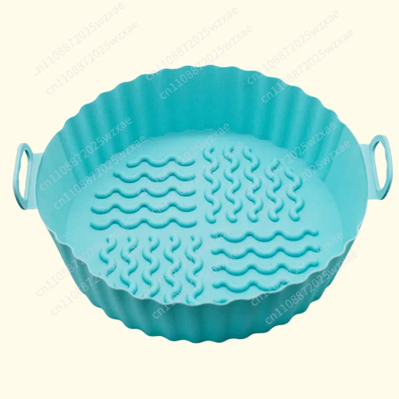 Kitchen air fryer silicone baking pan tray, household high-temperature resistant silicone baking pan liner
