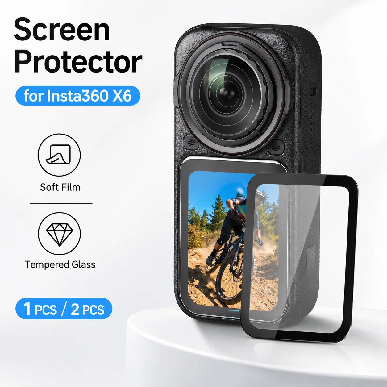 For Insta360 X6 Screen Protector Tempered Glass Hydrogel Soft Film HD Clear Anti Scratch Touch Screen Guard Camera Accessory