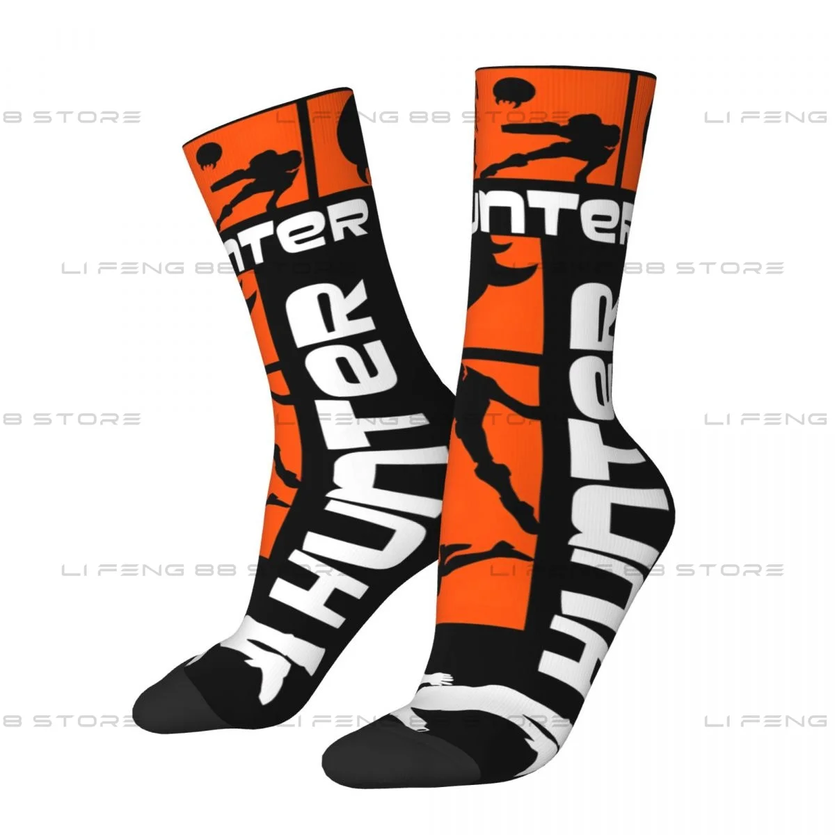 Metroid Samus Aran Game Hunter Men Women Socks Outdoor Novelty Spring Summer Autumn Winter Stockings Gift