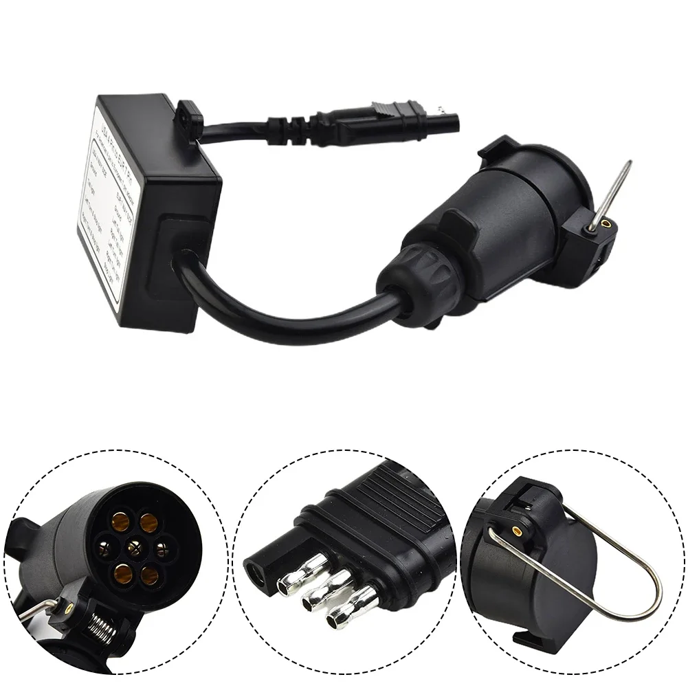 

Trailer Light Converter US Style 4-pin To European 7-pin Light Converter For Caravan Boat Trailer Separate Brake Light Circuit