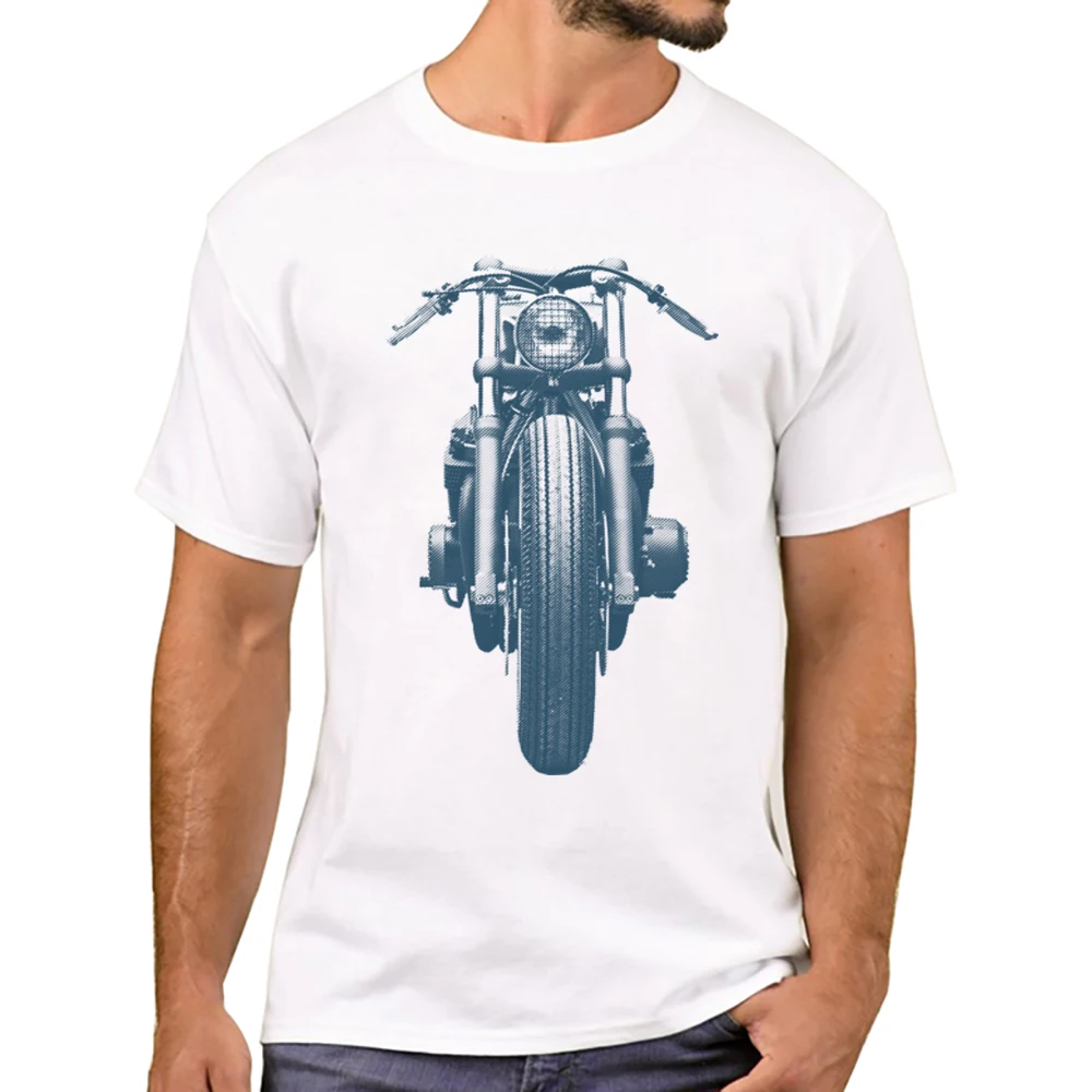 New Arrival Men Fashion Blaster Cafe Racer Printed T-Shirt Short Sleeve Tee Hipster Motocycle Cool Design Tops