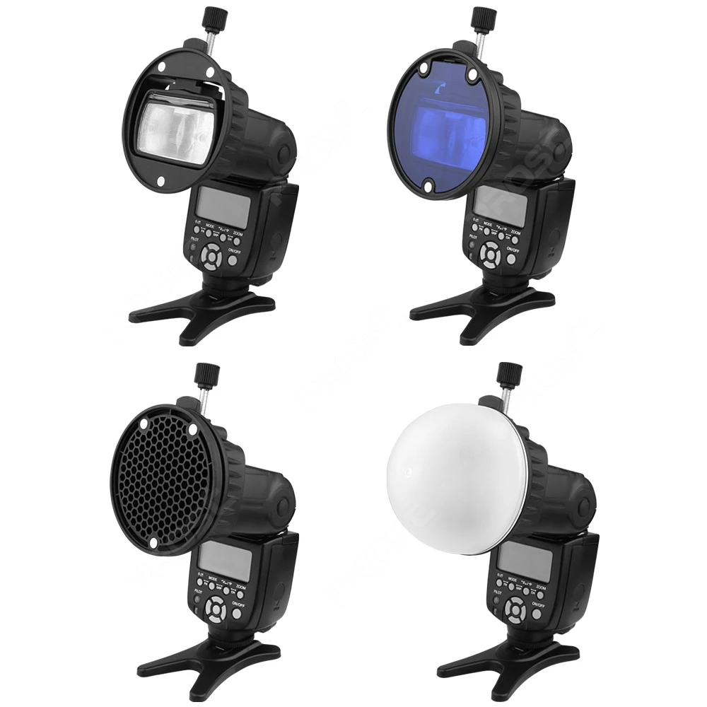 TRIOPO ماجدوم اللون تصفية ، عاكس ، العسل ، الناشر الكرة أطقم ل GODOX tt600 TT685 V860II YN560III/IV فلاش مقابل AK-R1