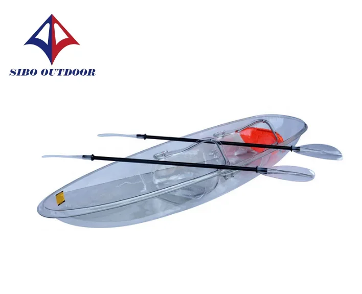 pc rowing boat manufacture plastic transparent kayak price