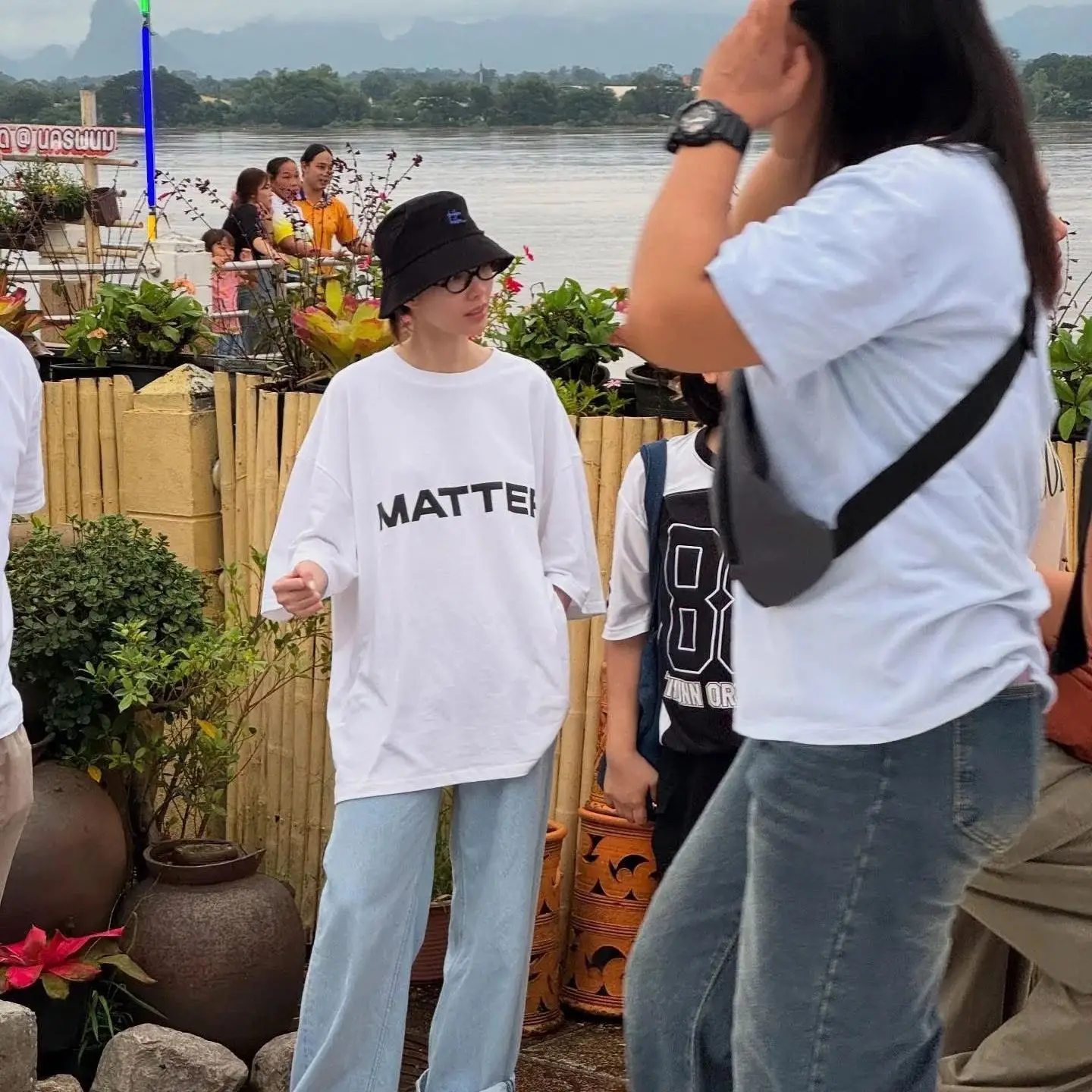 تي شيرت The Secret of Us LingOrm ذو النمط نفسه برقبة دائرية وأكمام قصيرة، قميص صيفي مطبوع عليه حروف من القطن الخالص #2