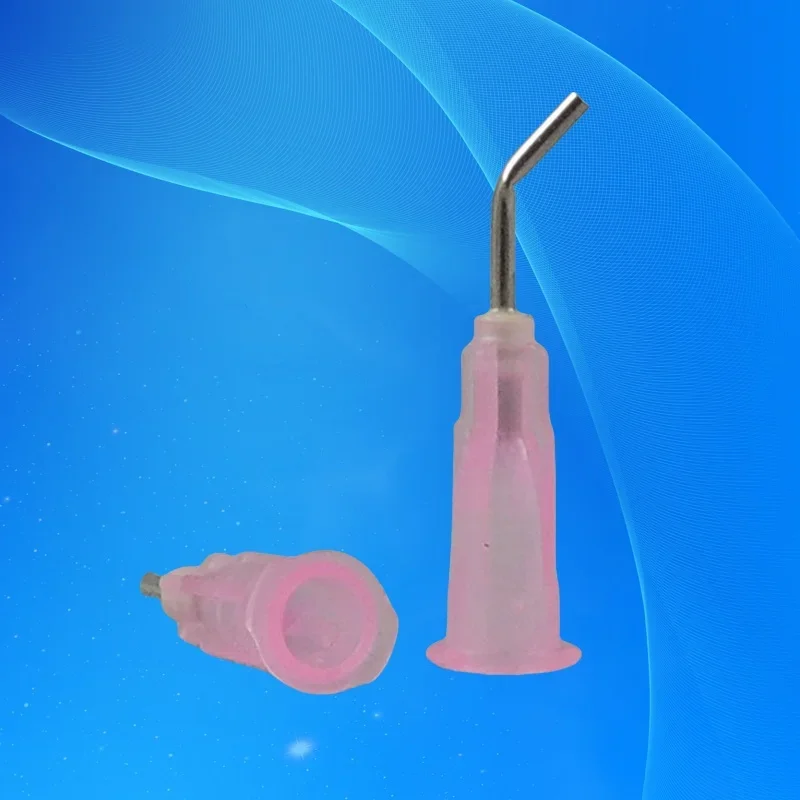 Bulk 18G Industrial Glue Needles (100pcs) - 45° Bent Plastic Dispensing Tips 1/2