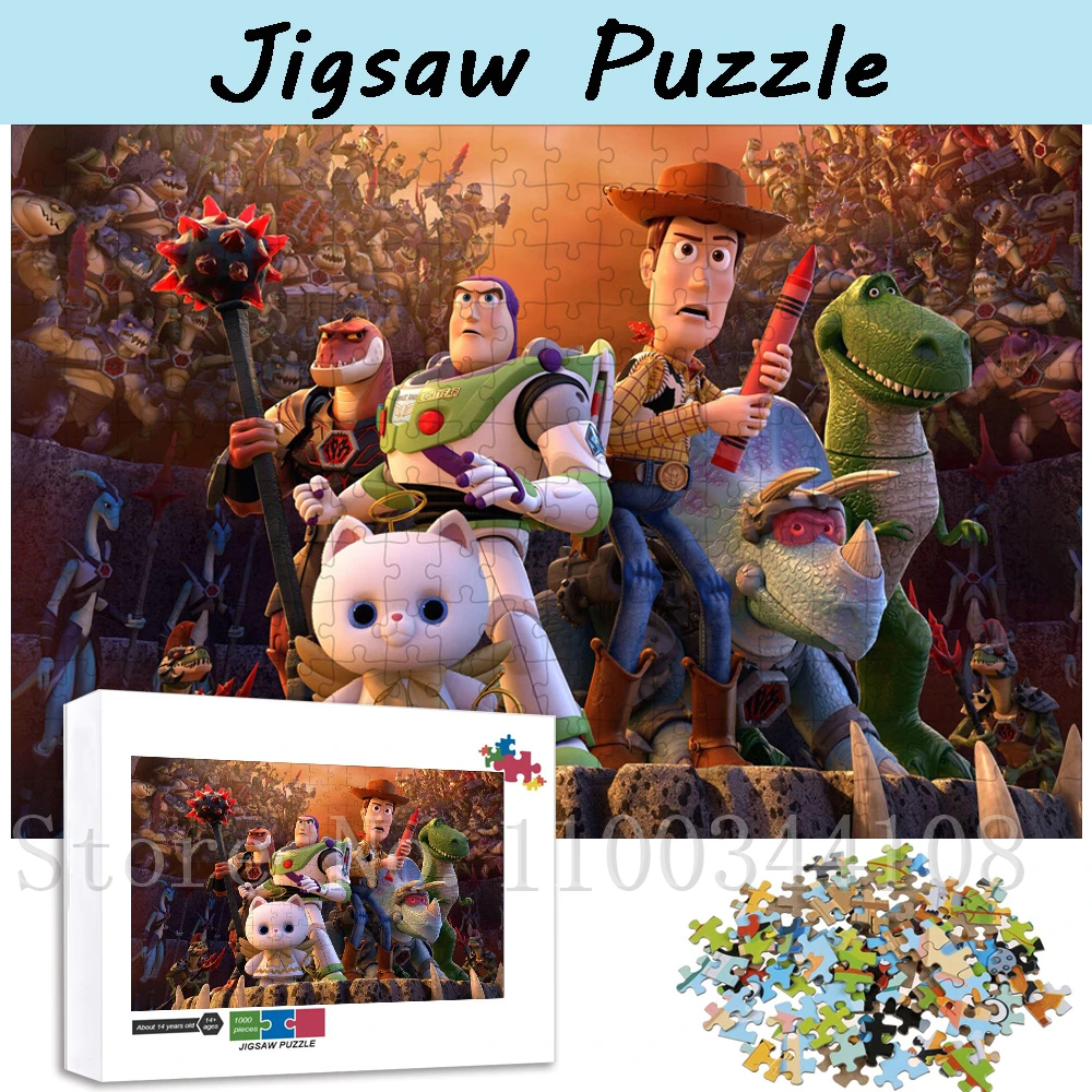 

Disney Toy Story Puzzles for Adults 300/500/1000 Pieces Woody Buzz Lightyear Jigsaw Puzzles Parent-Child Interactive Game Toys