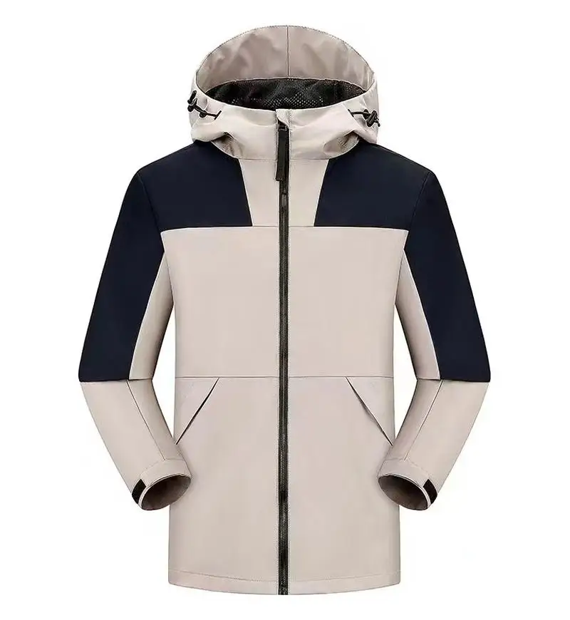 Men's Outdoor Sports Spring and Autumn Cross-Country Camping Hooded Jacket Casual Fashion Slim-Fit Jacket Thin assault suit ﻿