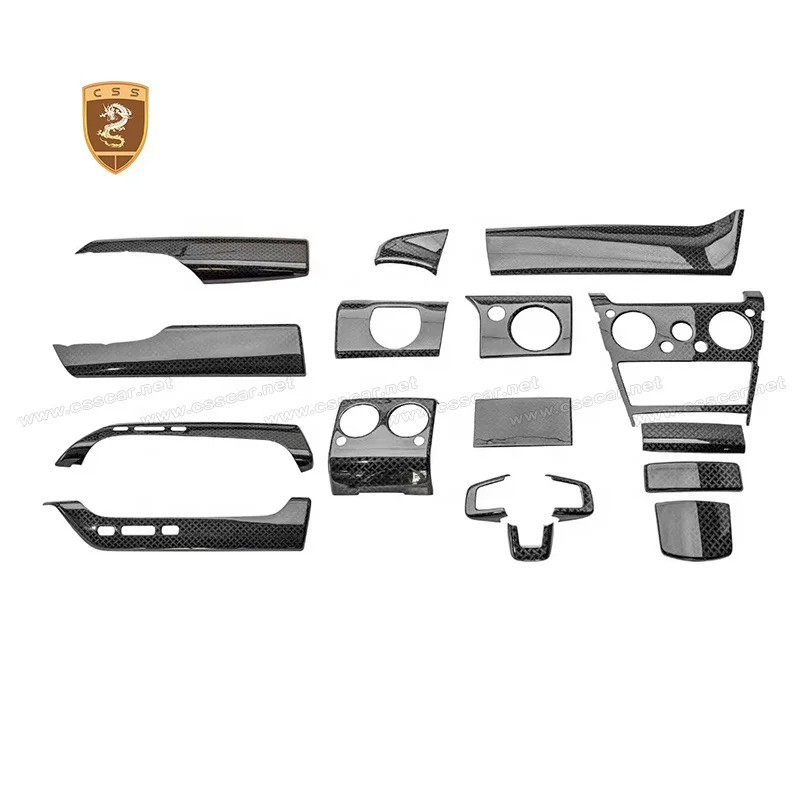 Dry Carbon Fiber LHD Car Center Console Door Handle Panels Steering Wheel Interior Trims for Rolls Royce Cullinan