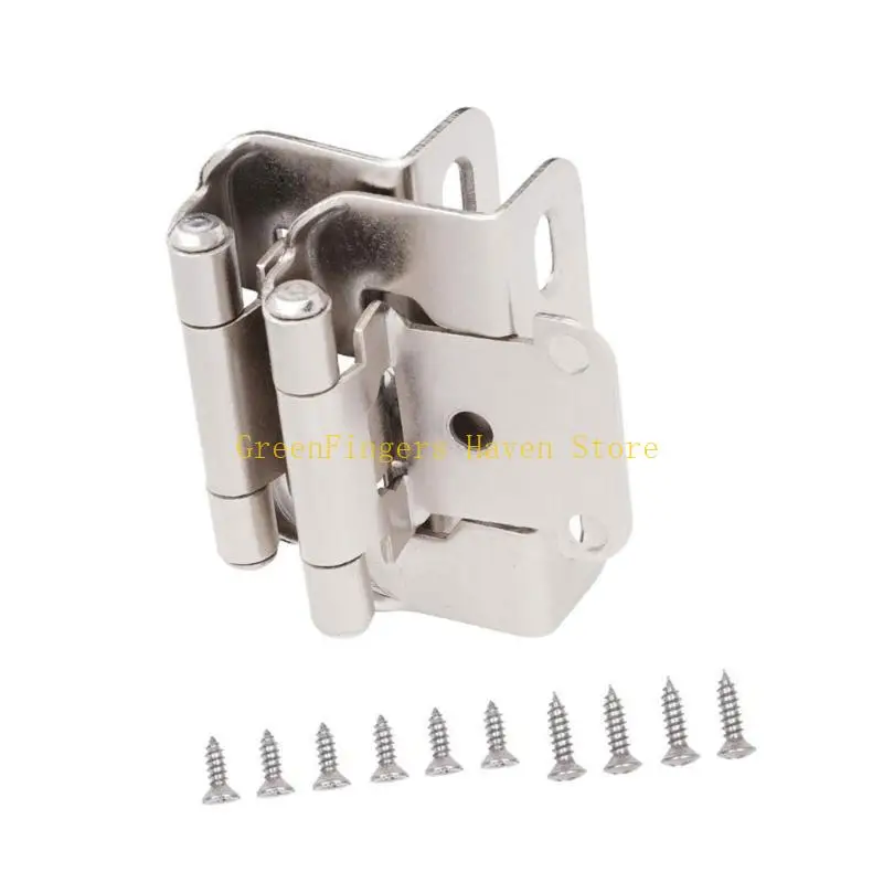 F68D 2Pieces Partial Wrap Closing Cabinet Hinges Accessory for Kitchen Door Overlays