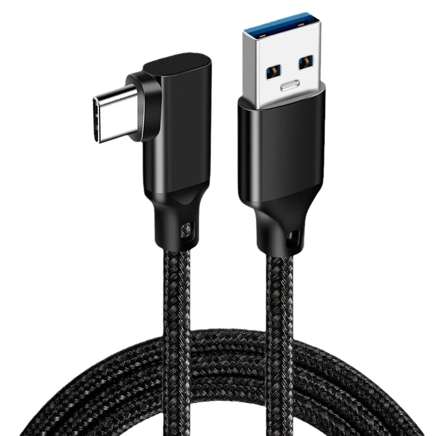 1m 3m Type C VR Link Cable USB C Data Cable USB 3.2 10Gbps 3A 60W Fast Charging 90 Degree Elbow Gaming Cord for Oculus Quest 1 2