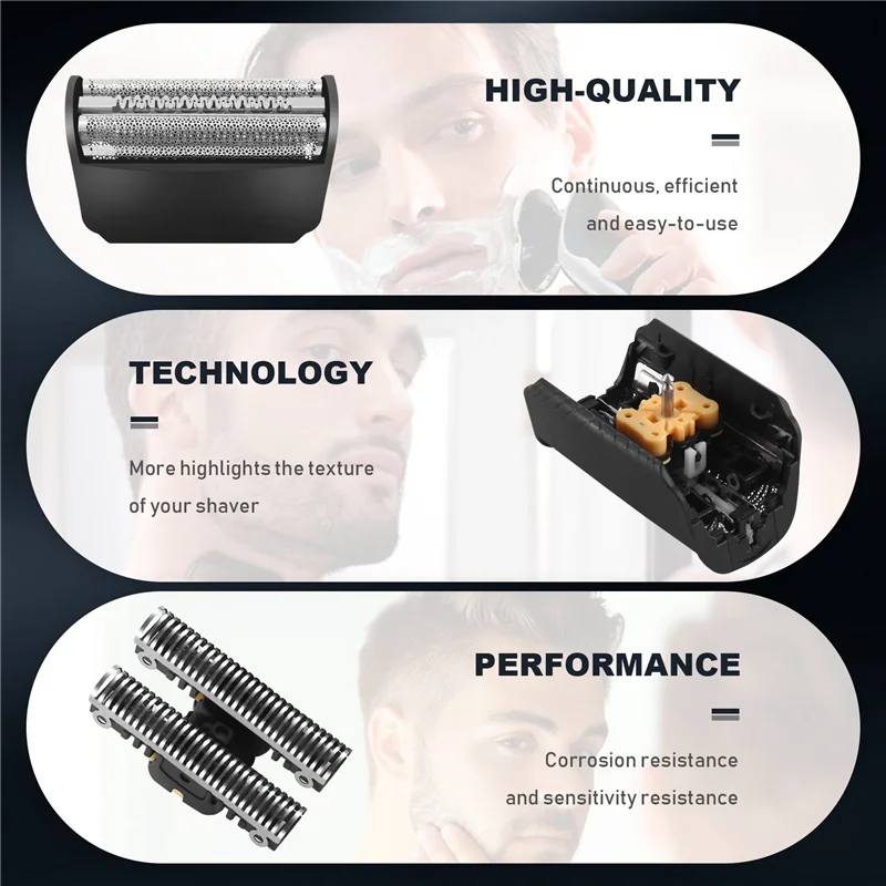 B59B-Shaver 30B استبدال شاشة الرقائق المعدنية + شفرة لسلسلة براون 3 Smartcontrol 5494 4835 197S 195S 4845 #6