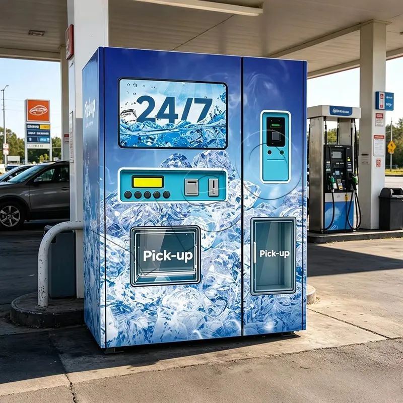 Automatic bagged ice cube vending machine ice water all-in-one machine five-stage filtration system gas station self-service