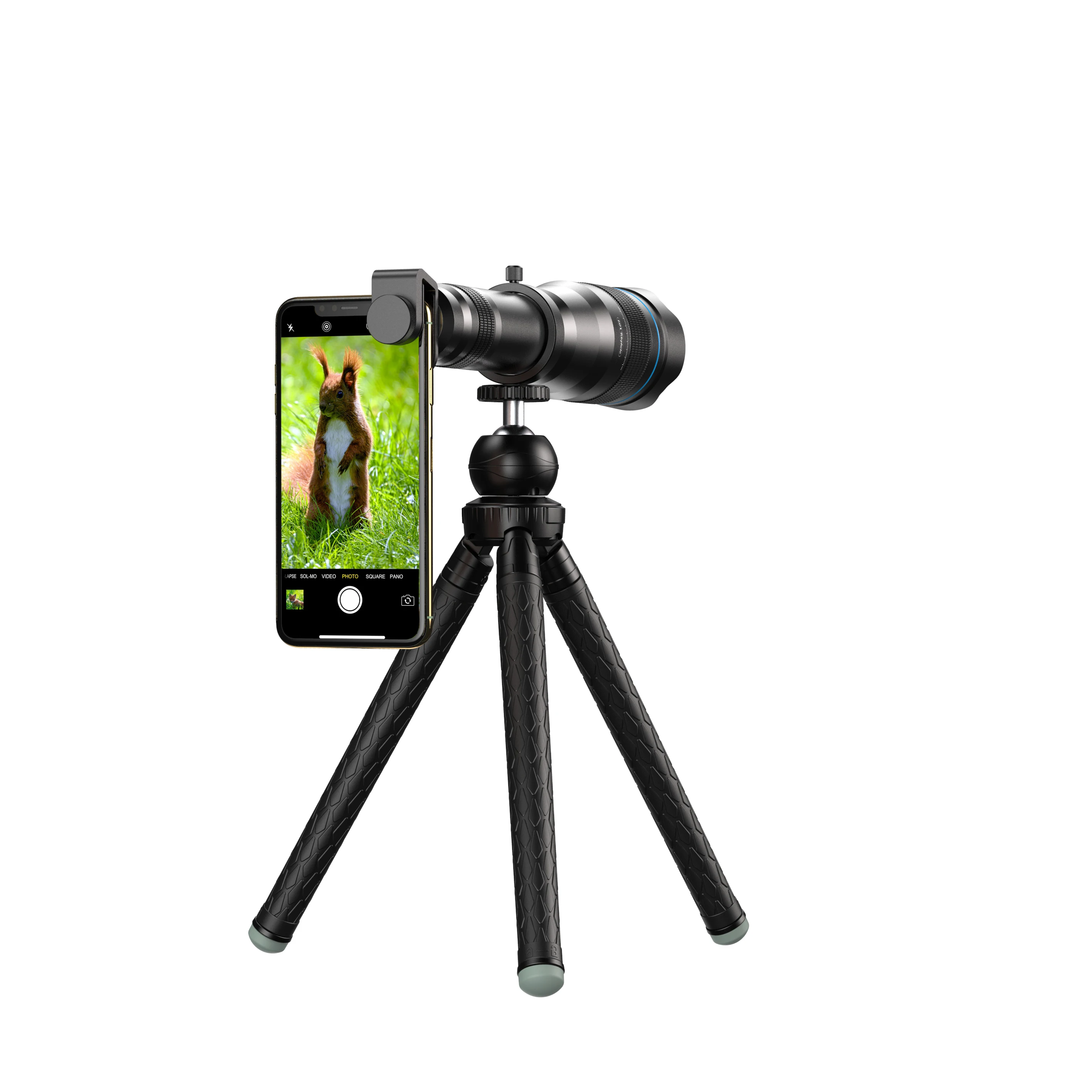 APEXEL New 60X Telephoto Zoom Lens with Remote Shutter Monocular Telescope Lens Mobile Camera Lens for Smartphone with Tripod