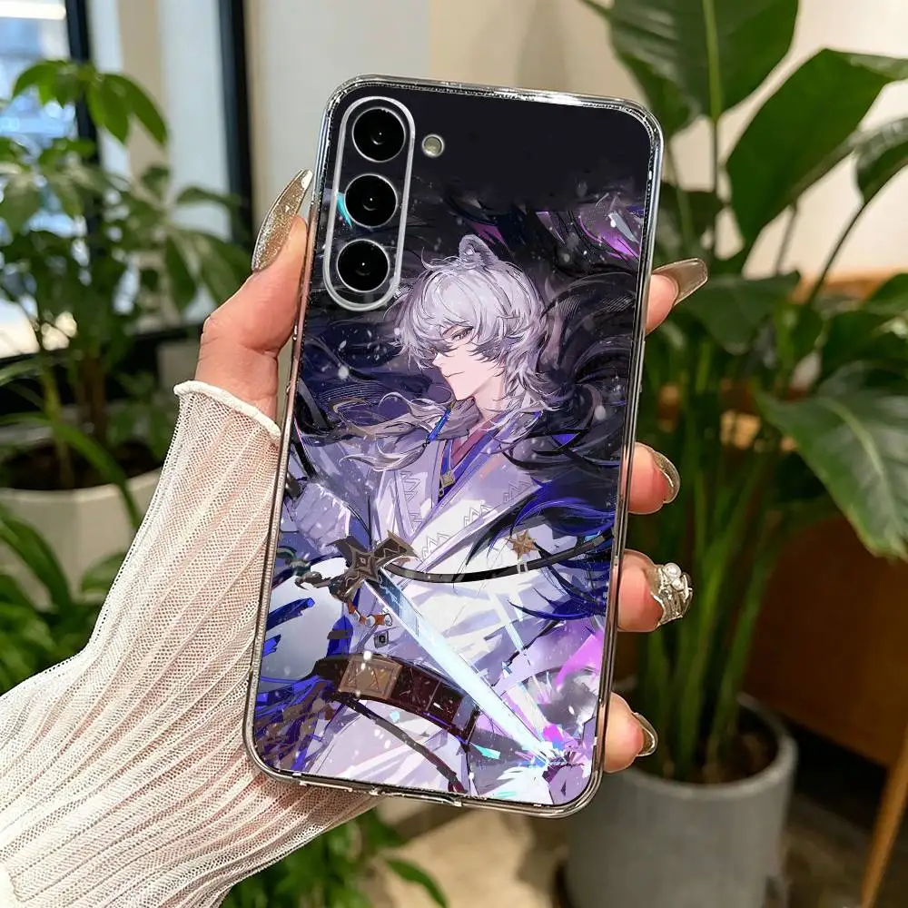 Прозрачный жесткий чехол AK SilverAsh Snow Leopard Daddy для Samsung A71 A70 A52 A51 A40 A30 прозрачная крышка