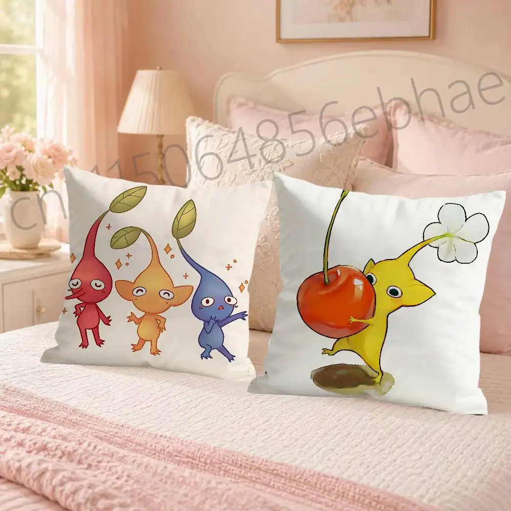 FOR P-Pikmin Cute Pillow Cover Sofa cushion cover room Home dormitory decoration Warm Winter Cushion Cover