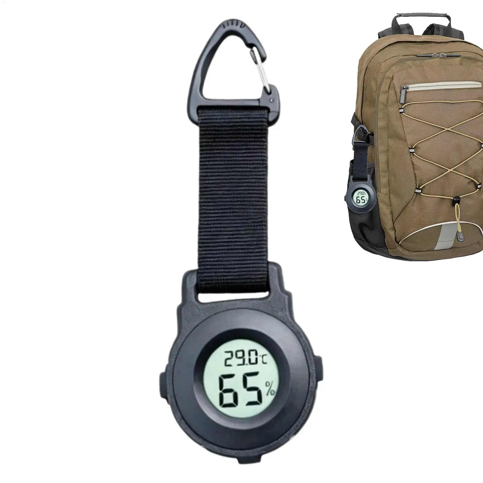 Outdoor Humidity Reader Clear Display Battery Weather Sensor Temp And Humidity Monitor For Men Women Hiking Camping Backpacking