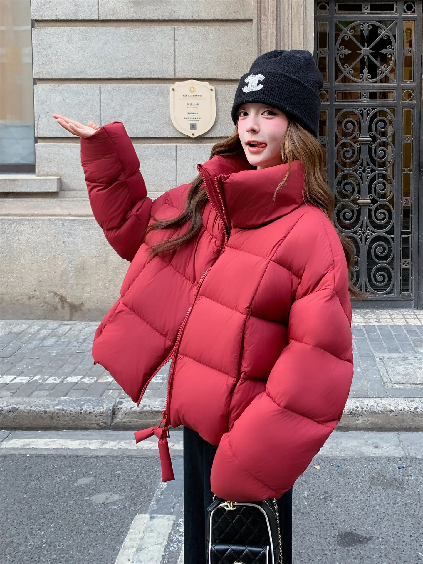 

Korean Sle Casual ort Puffer Jaet Women's Winter 2025 New Super Beautiful Loose Warm White Du down Outerwear