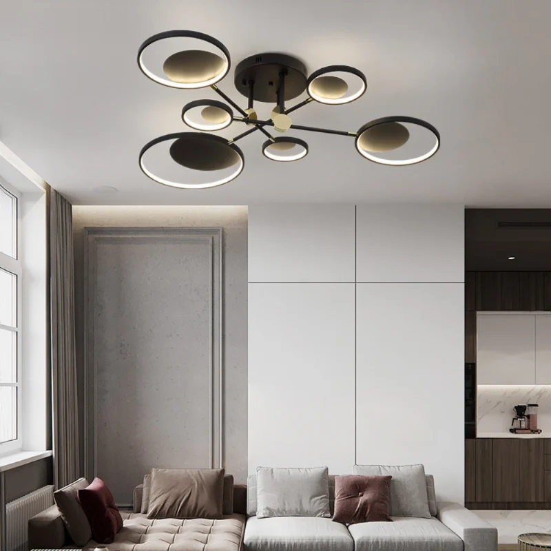 

Led ceiling lamp minimalist modern Nordic creative personality home study bedroom living room 4/6/8heads ceiling lamp