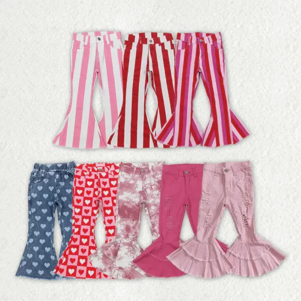 

Denim Pants Baby Girls Pink Colors Denim Bell Pants Jeans