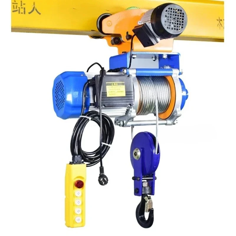 Portable 1.5T/1.2T Electric Hoist Crane Lifter Overhead Garage Winch With Wired/Wireless Remote Control for Car Garage Boat