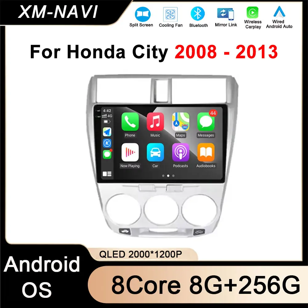 

10 inch For Honda City 2008 2010 -2013 Android Auto Car Radio Multimedia Player Navigation GPG 4G WIFI DSP Carplay Wireless