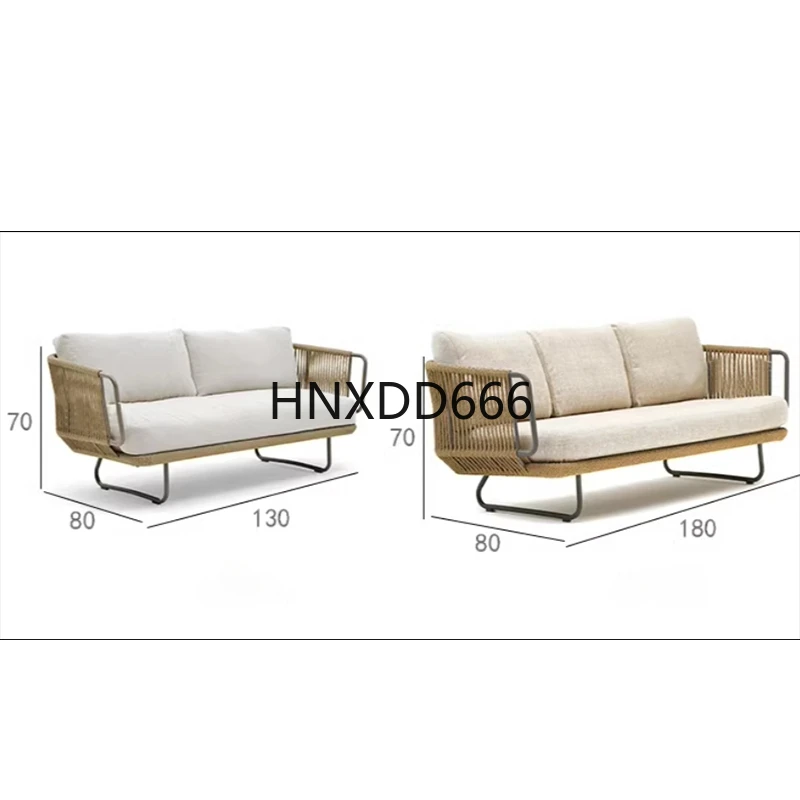 Nordic Freizeit Minimalistisches Design Gartensofas Moderne Einfachheit Innenhof Villa Gartensofas Kunst Gartenmöbel Divano