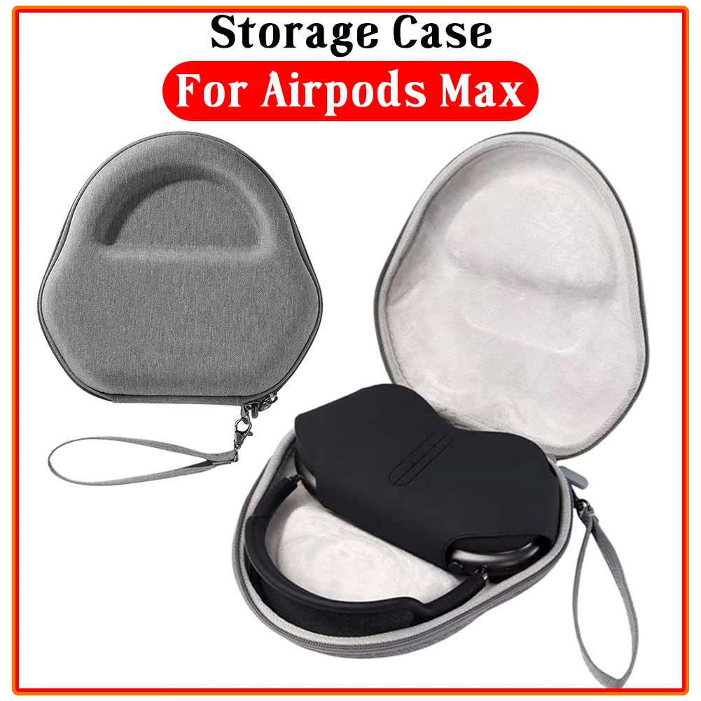 Casing Airpods Max, sarung Earphone dengan tali tangan, tas penyimpanan, nirkabel, kotak pembawa Headphone, untuk Airpods Max, Headset tanpa kabel