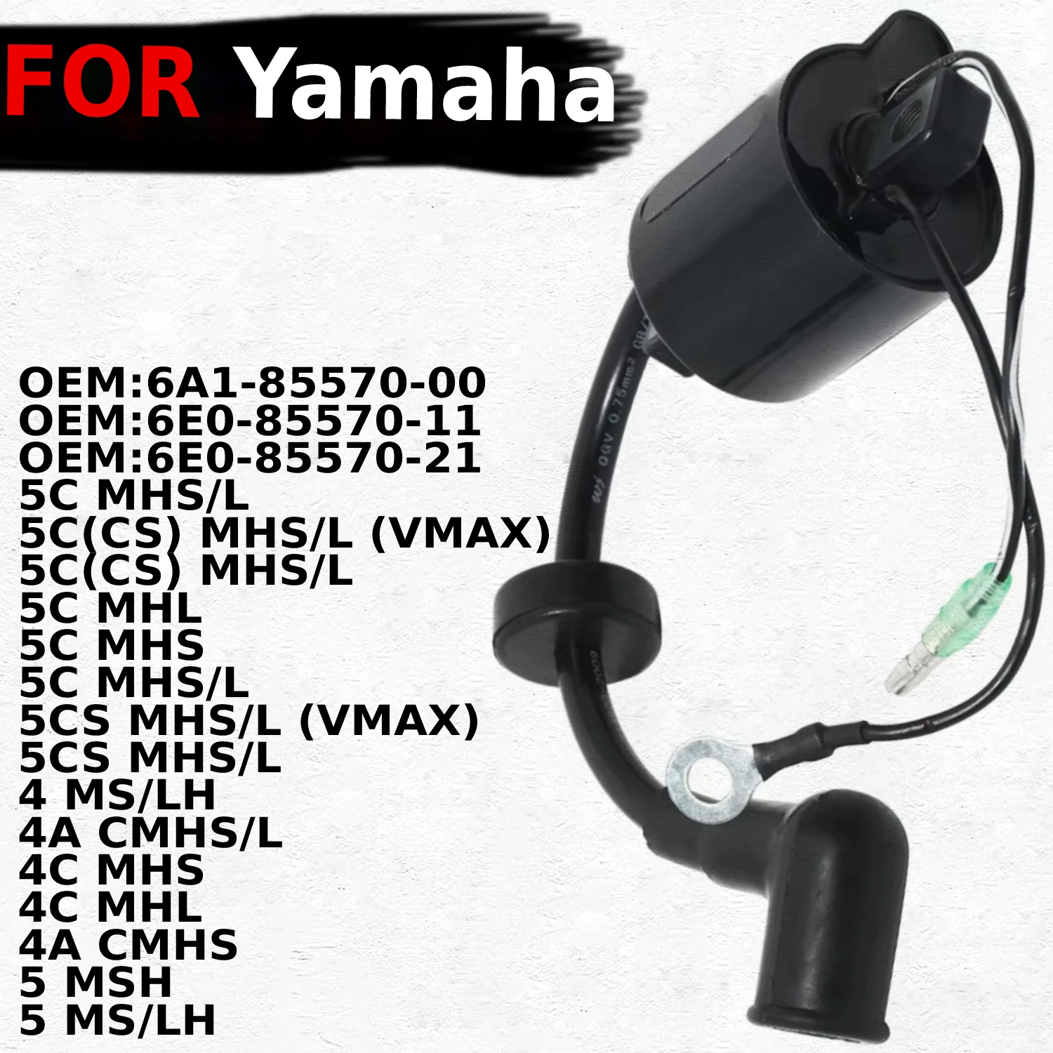 

Motorcycle Parts Start Engine Ignition Coil For Yamaha 4 MS/LH 4A CMHS/L 5 MSH 5C MHS 5CS MHS/L OEM:6A1-85570-00 Ignition Coil