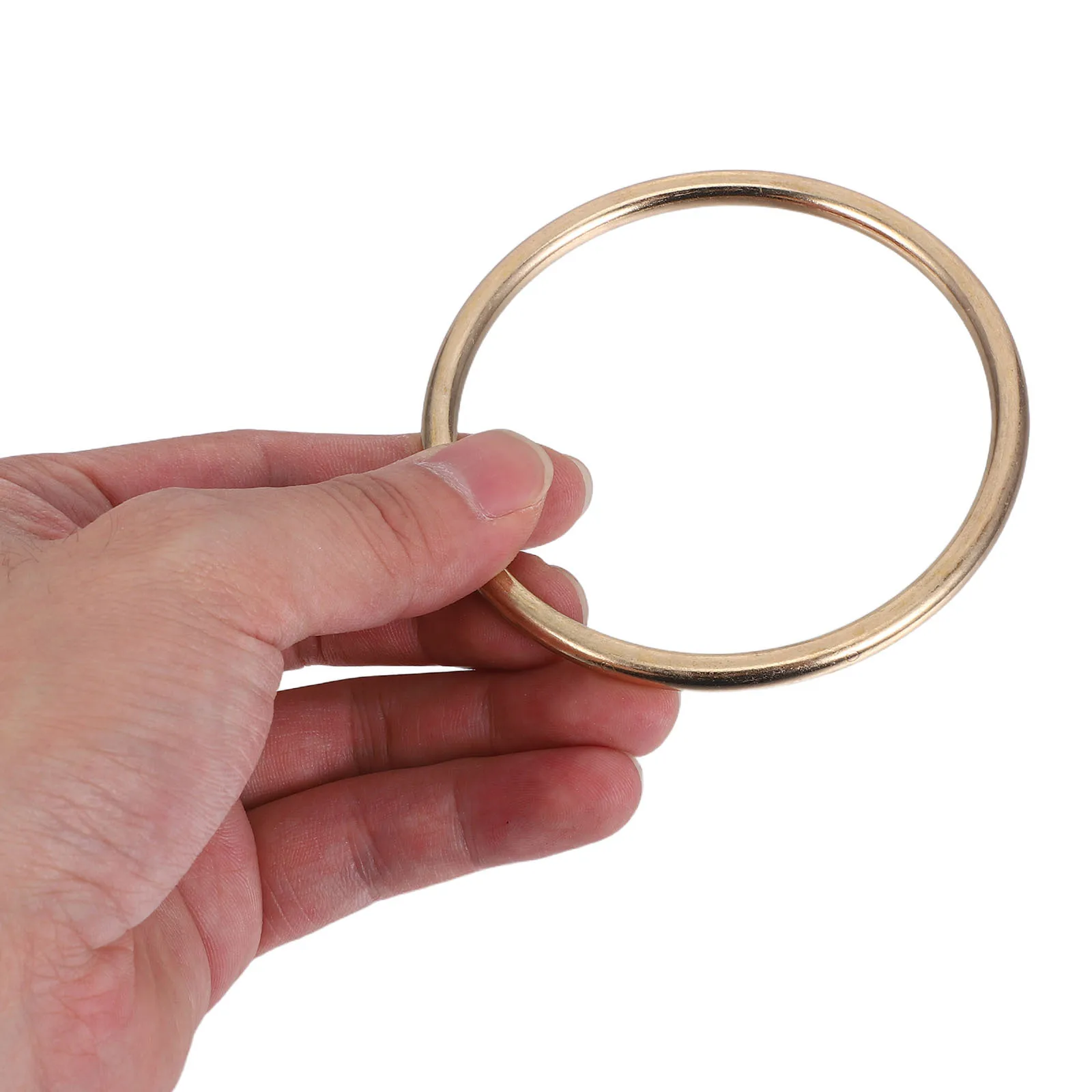 10 Uds. Anillos de Metal para manualidades, aros de atrapasueños chapados en oro de 8Cm, círculos artesanales suaves para coronas DIY, macramé, arte de pared, boda