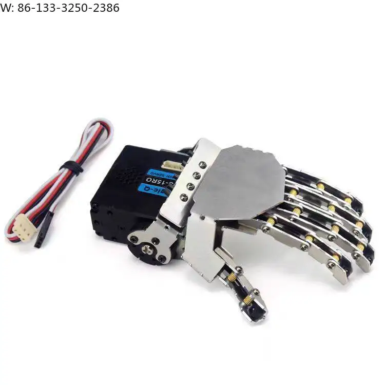 Accessories, single servo movable mini metal  DIY accessories 5-f-i-nger linkage manipulator