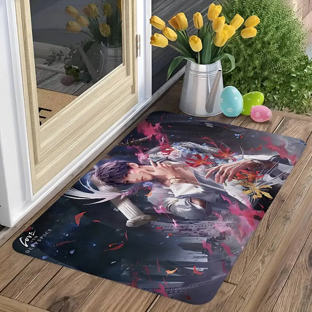 Game LOVE AND D-DEEPSPACE Room Mats Anti-slip Absorb Water Long Strip Cushion Bedroon Mat Welcome Doormat