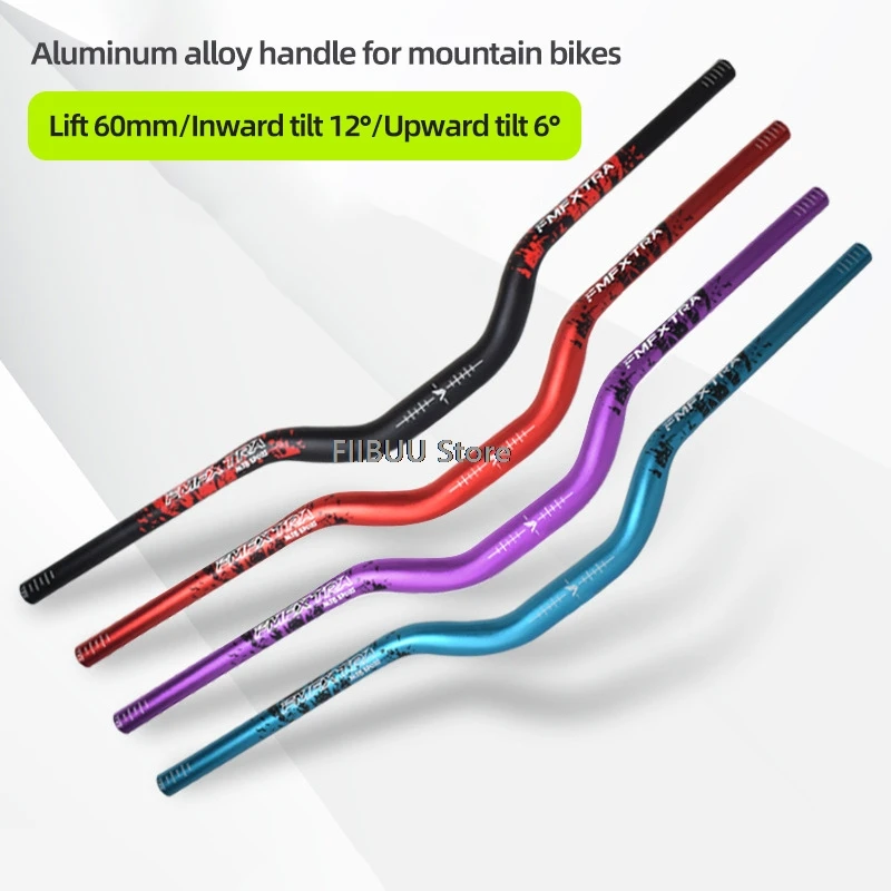 720/780mm Extra Lange Mountainbikes Lenker 31,8mm Fahrrad Riser Lenker Aluminium Legierung 60mm Riser Bar MTB Fahrräder Bars