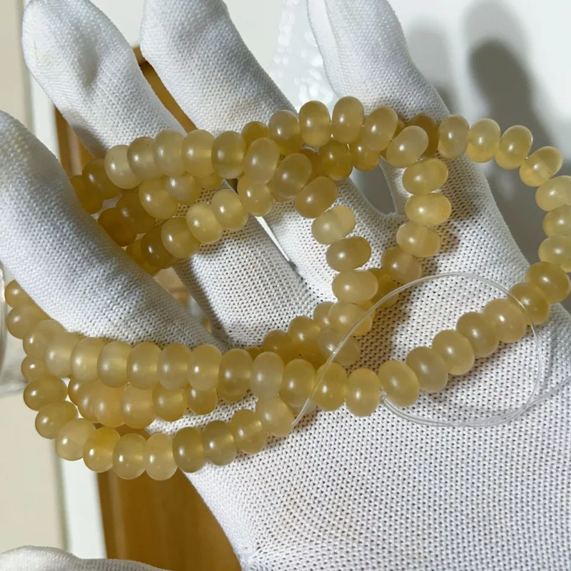 

Sheep Horn Abacus 108 Bracelet Handmade Polished Buddhist Beads Hand String Necklace Handheld