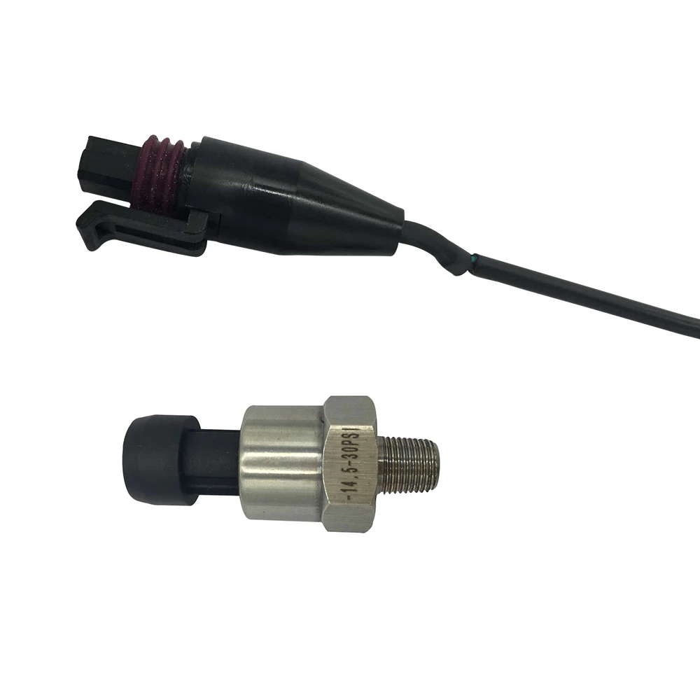

-14.5 to 30PSI Pressure Transducer Sensor with Cable, Stainless Steel, Pressure Transducer for Oil Fuel Air Water